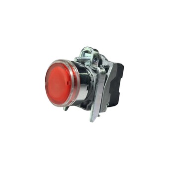 Кнопка без фиксации КМЕ 4601м-ЛС, с подсветкой 220V, IP65, красная (1Н3) УХЛ2, AB-EB-5AI-7212 - Электротехнические изделия
