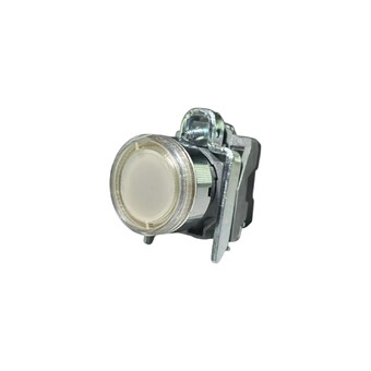 Кнопка без фиксации КМЕ 4601м-ЛС, с подсветкой 220V, IP65, белая (1Н3) УХЛ2, AB-EB-5AI-7812 - Электротехнические изделия