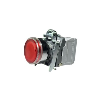 Кнопка без фиксации КМЕ 4102м-ЛС, с подсветкой 220V, IP40, красная (2Н3) УХЛ2, AB-EB-A0I-7223 - Электротехнические изделия