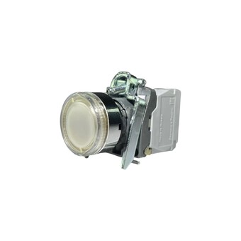 Кнопка без фиксации КМЕ 4102м-ЛС, с подсветкой 220V, IP40 белая (2Н3) УХЛ2, AB-EB-0AI-7823 - Электротехнические изделия