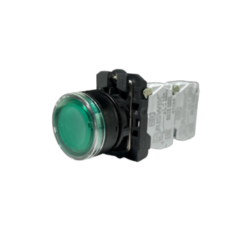 Кнопка без фиксации КМЕ 4103м-Л, с подсветкой 24V, IP40, зеленая (3Н3) УХЛ2, AB-EB-0AI-3334 - Электротехнические изделия