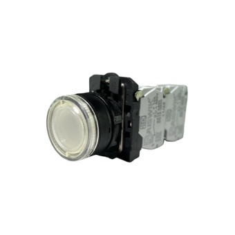 Кнопка без фиксации КМЕ 4103м-Л, с подсветкой 24V, IP40, белая (3Н3) УХЛ2, AB-EB-0AI-3834 - Электротехнические изделия