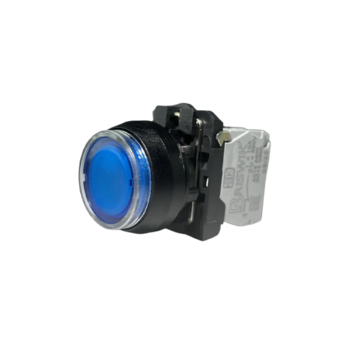 Кнопка без фиксации КЕ 171/5м-Л, с подсветкой 220V, IP66, синяя (1Н3) УХЛ2, AZ-EB-6Ai-7512 - Электротехнические изделия