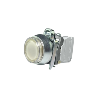 Кнопка без фиксации КЕ 171/1м-ЛС, с подсветкой 220V, IP66, белая (2НО) УХЛ2, AT-EB-6Ai-7822 - Электротехнические изделия