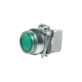 Кнопка без фиксации КЕ 171/3м-ЛС, с подсветкой 24V, IP66, зеленая (2Н3) УХЛ2, AT-EB-6Ai-3323 - Электротехнические изделия