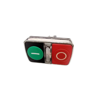 Головка двойной кнопки КМЕ 87ЛС, IP66, красная-зеленая, ZB4BW7A3740.66.BR - Электротехнические изделия