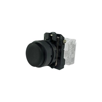 Кнопка выступающая без фиксации КМЕ 7730м, IP66, черная (3НО) УХЛ3, AB-DC-6AI-0131 - Электротехнические изделия