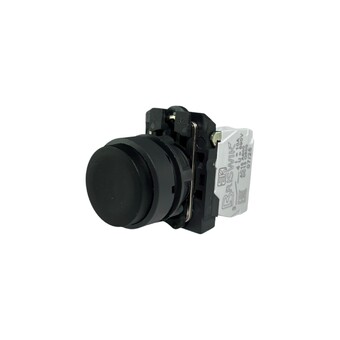 Кнопка выступающая без фиксации КМЕ 7620м, IP65, черная (2НО) УХЛ3, AB-DC-5AI-0122 - Электротехнические изделия