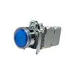 Кнопка без фиксации КМЕ 4630м-ЛС, с подсветкой 220V, IP40, синяя (3НО) УХЛ2, AB-EB-0AI-7531 - Электротехнические изделия