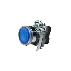 Кнопка без фиксации КМЕ 4601м-ЛС, с подсветкой 220V, IP65, синяя (1Н3) УХЛ2, AB-EB-5AI-7512 - Электротехнические изделия