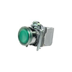 Кнопка без фиксации КМЕ 4111м-ЛС, с подсветкой 220V, IP40, зеленая (1НО+1Н3) УХЛ2, AB-EB-0AI-7321 - Электротехнические изделия