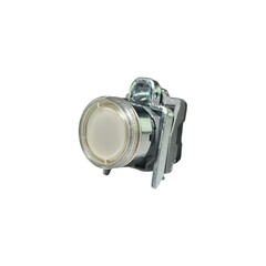 Кнопка без фиксации КМЕ 4710м-ЛС, с подсветкой 220V, IP66, белая (1НО) УХЛ2, AB-EB-6AI-7811 - Электротехнические изделия