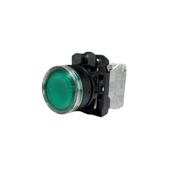 Кнопка без фиксации КМЕ 4101м-Л, с подсветкой 24V, IP40, зеленая (1Н3) УХЛ2, AB-EB-0AI-3312 - Электротехнические изделия