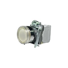 Кнопка без фиксации КМЕ 4711м-ЛС, с подсветкой 220V, IP66, белая (1НО+1Н3) УХЛ2, AB-EB-6AI-7821 - Электротехнические изделия