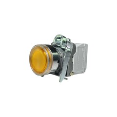 Кнопка без фиксации КМЕ 4101м-ЛС, с подсветкой 220V, IP40, желтая (1Н3) УХЛ2, AB-EB-0AI-7412 - Электротехнические изделия