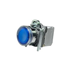 Кнопка без фиксации КМЕ 4602м-ЛС, с подсветкой 220V, IP65, синяя (2Н3) УХЛ2, AB-EB-5AI-7523 - Электротехнические изделия