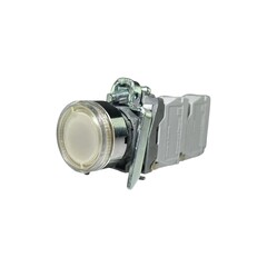 Кнопка без фиксации КМЕ 4603м-ЛС, с подсветкой 220V, IP65, белая (3НЗ) УХЛ2, AB-EB-5AI-7834 - Электротехнические изделия