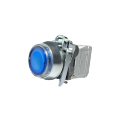 Кнопка без фиксации КЕ 171/1м-ЛС, с подсветкой 220V, IP66, синяя (2НО) УХЛ2, AT-EB-6Ai-7522 - Электротехнические изделия