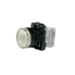 Кнопка без фиксации КМЕ 4620м-Л, с подсветкой 24V, IP65, белая (2НО) УХЛ2, AB-EB-5AI-3822 - Электротехнические изделия