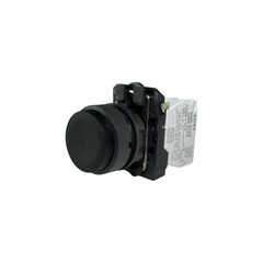 Кнопка выступающая без фиксации КМЕ 7111м, IP40, черная (1НО+1Н3) УХЛ3, AB-DC-0AI-0121 - Электротехнические изделия
