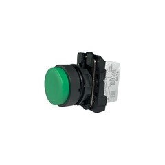 Кнопка выступающая без фиксации КМЕ 7610м, IP65, зеленая (1НО) УХЛ3, AB-DC-5AI-0311 - Электротехнические изделия