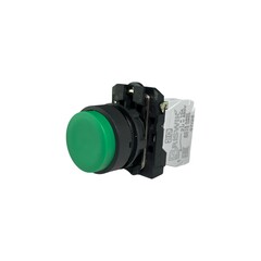 Кнопка выступающая без фиксации КМЕ 7602м, IP65, зеленая (2Н3) УХЛ3, AB-DC-5AI-0323 - Электротехнические изделия