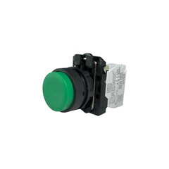 Кнопка выступающая без фиксации КМЕ 7720м, IP66, зеленая (2НО) УХЛ3, AB-DC-6AI-0322 - Электротехнические изделия