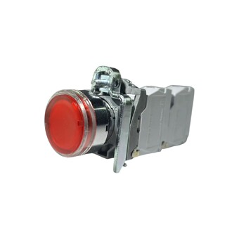Кнопка без фиксации КМЕ 4730м-ЛС, с подсветкой 220V, IP40, красная (3НО) УХЛ2, AB-EB-0AI-7231 - Электротехнические изделия
