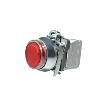 Кнопка без фиксации КЕ 171/2м-ЛС, с подсветкой 220V, IP66, красная (1НО+1Н3) УХЛ2, AT-EB-6Ai-7221 - Электротехнические изделия