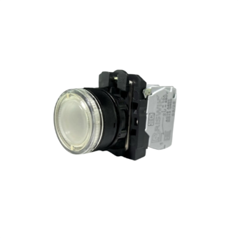 Кнопка без фиксации КМЕ 4711м-Л, с подсветкой 24V, IP66, белая (1НО+1Н3) УХЛ2, AB-EB-6AI-3821 - Электротехнические изделия