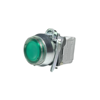 Кнопка без фиксации КЕ 171/1м-ЛС, с подсветкой 220V, IP66, зеленая (2НО) УХЛ2, AT-EB-6Ai-7322 - Электротехнические изделия